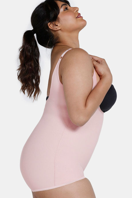Zivame High Compression Short Length Shaper Bodysuit - Sepia Rose — image 7